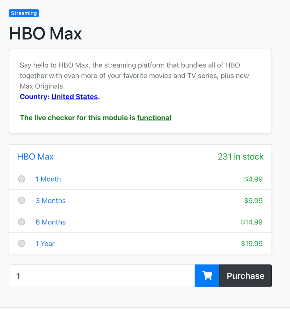 HBO max account