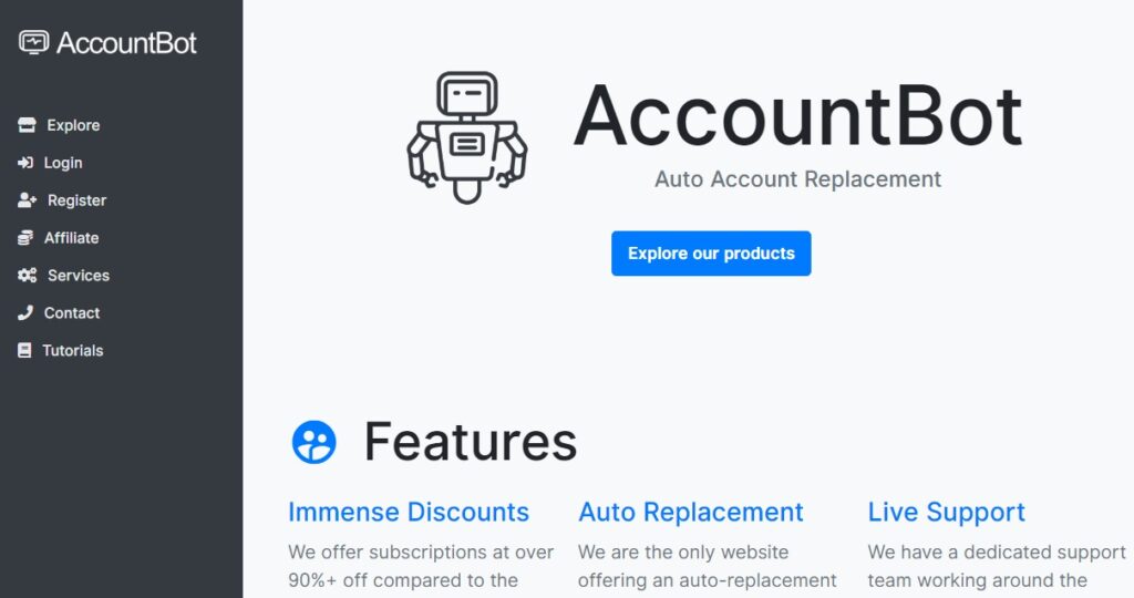 Accountbot website