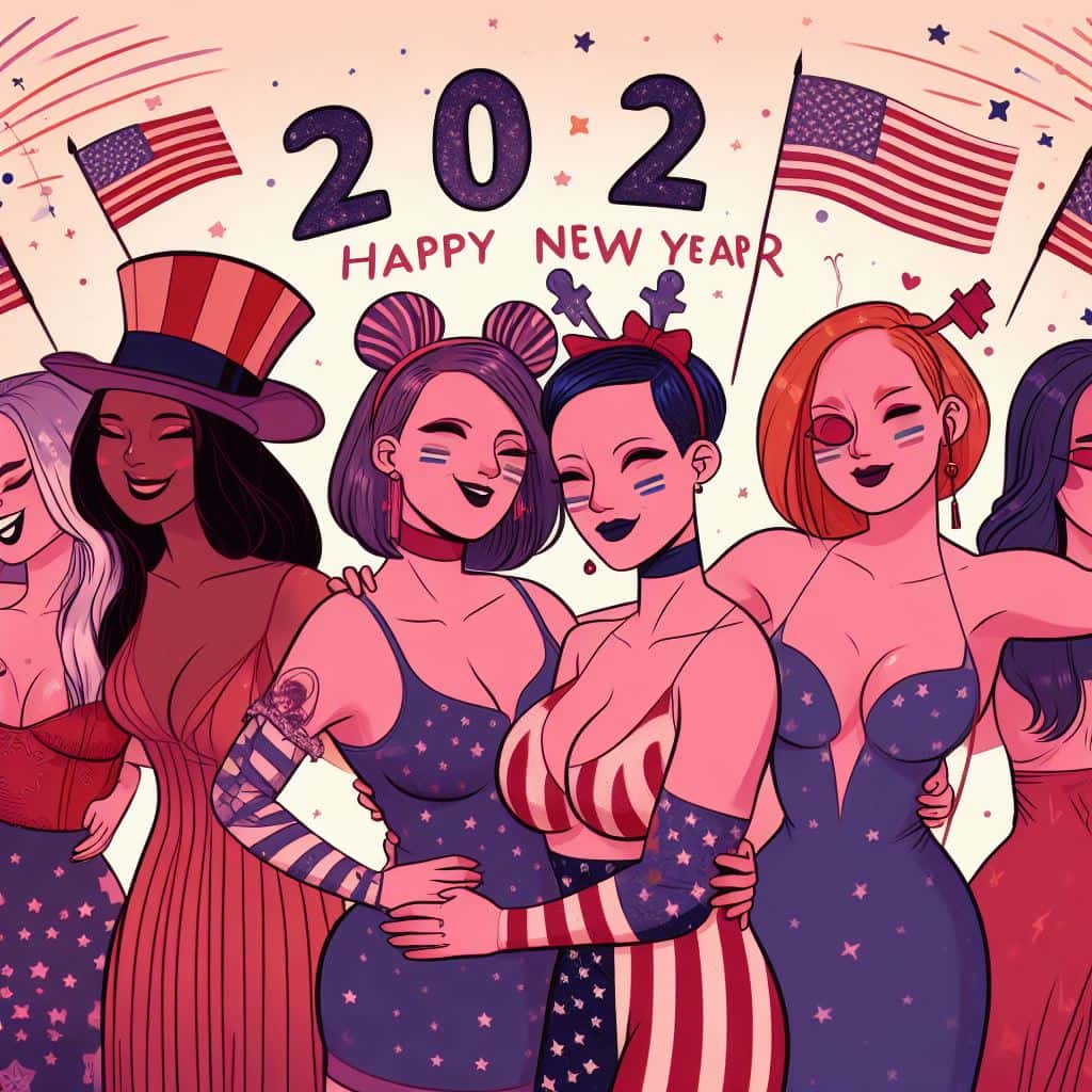 Happy New Year America lesbian images