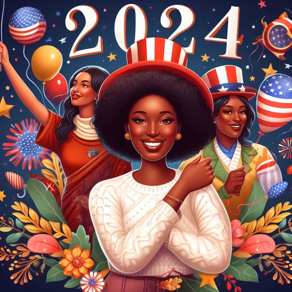 Happy New Year American african images