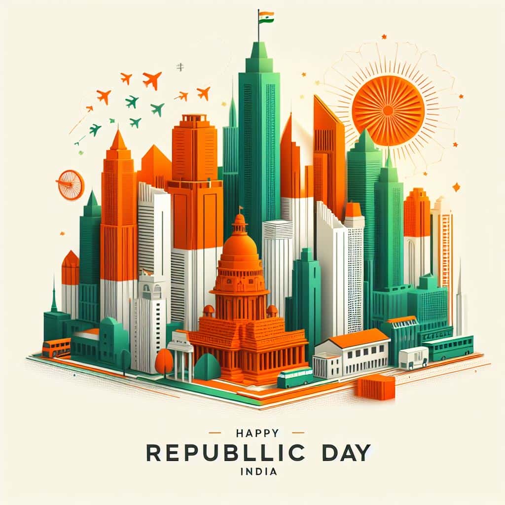 75th Happy Republic Day whatsapp status wallpaper