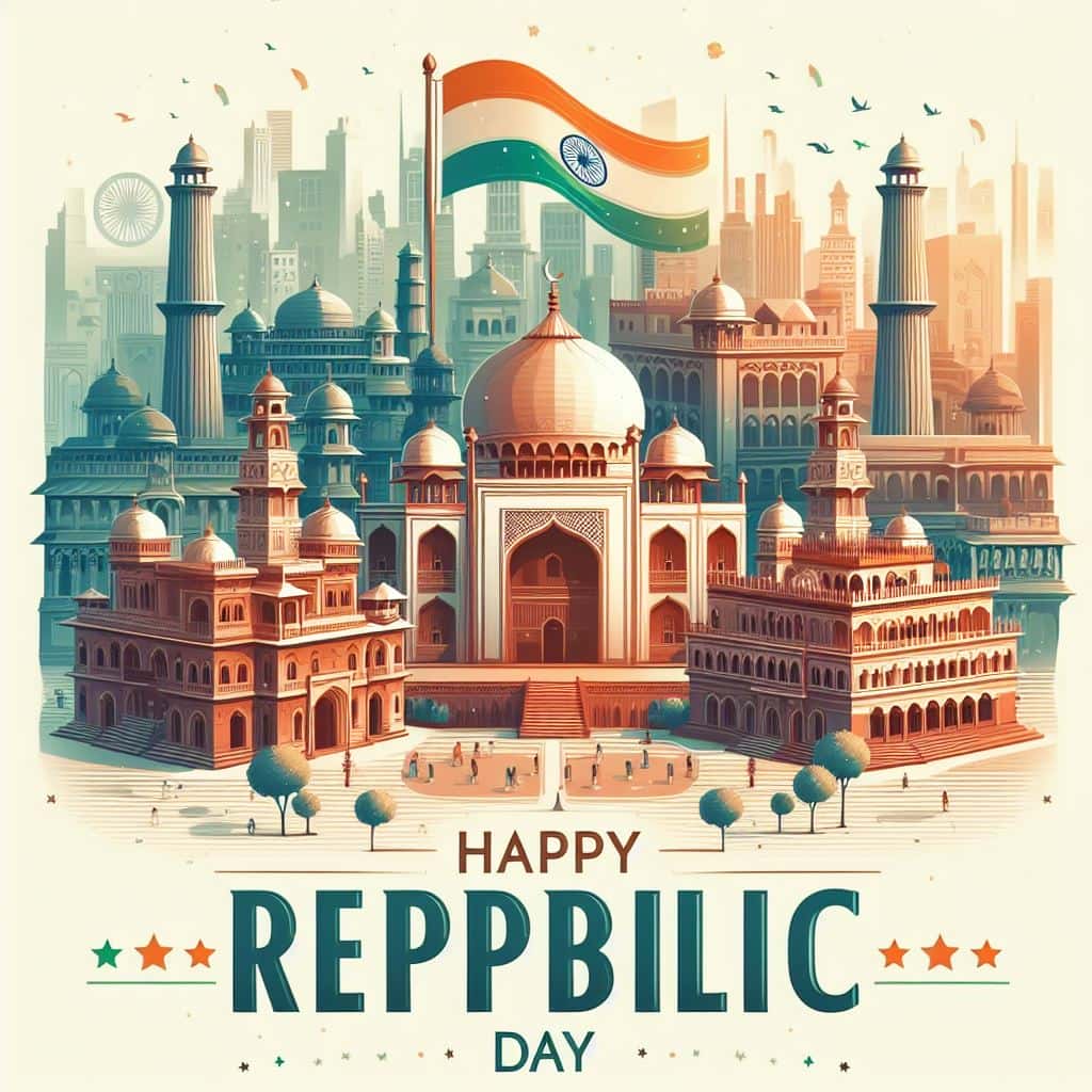 75th Happy Republic Day whatsapp status wallpaper