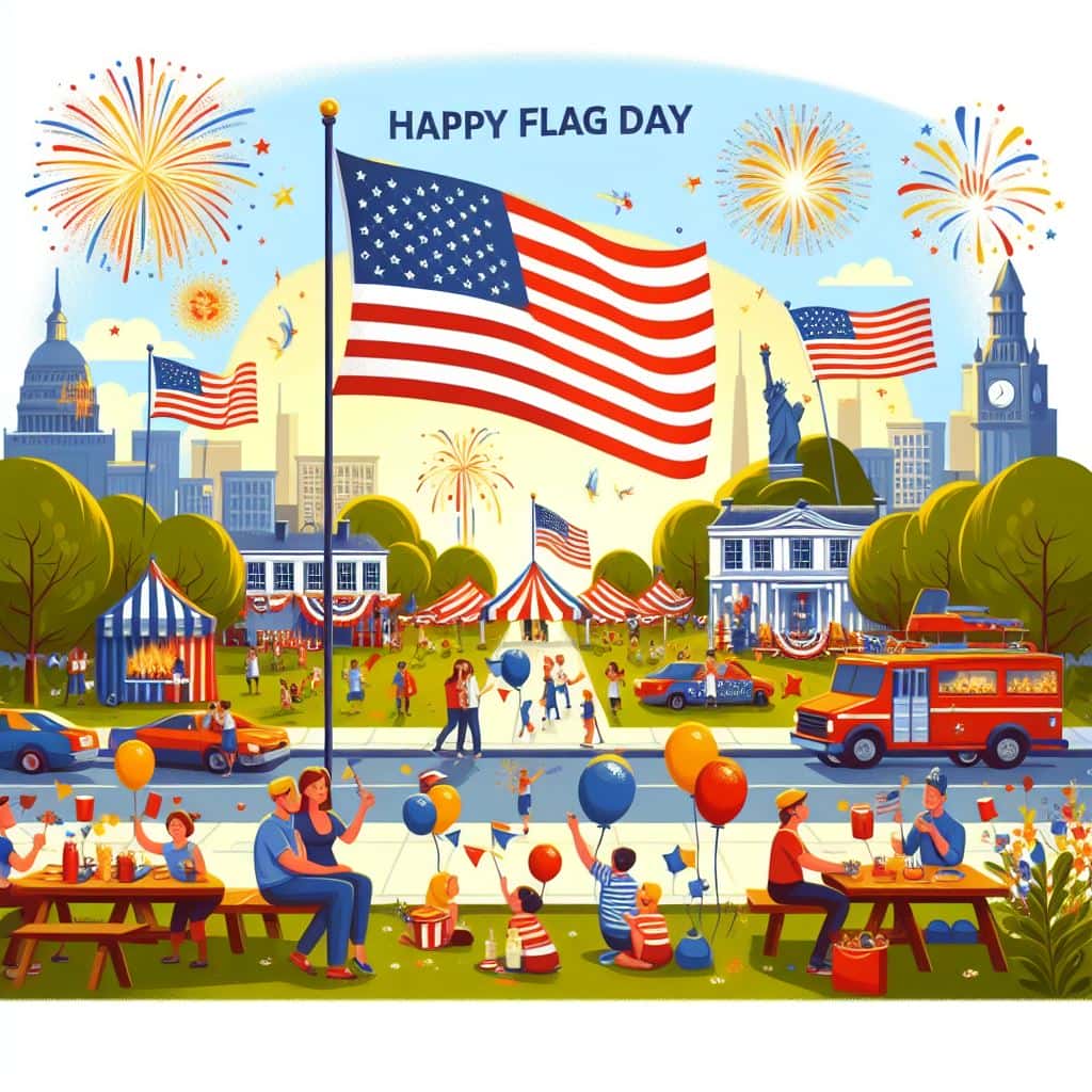 flag day happy birthday image