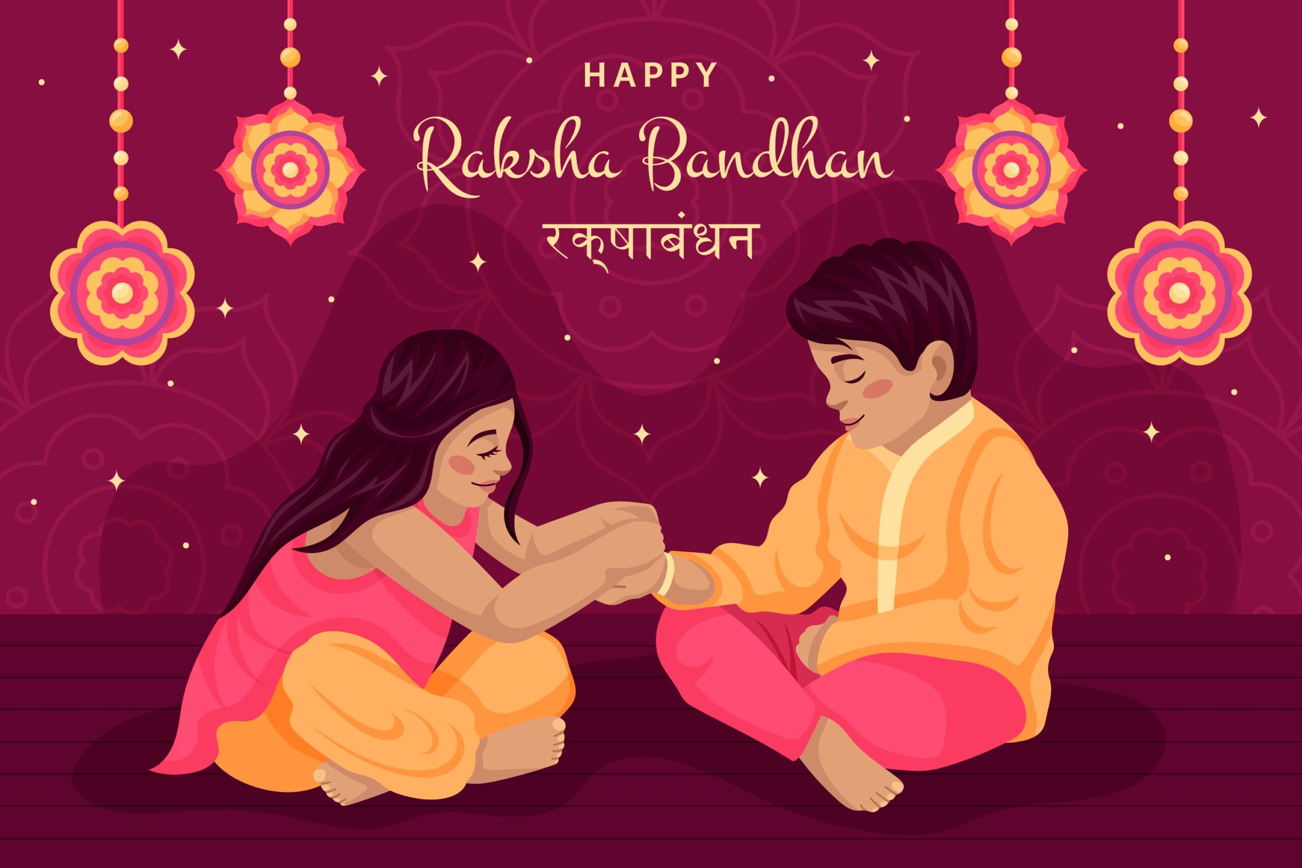 happy raksha bandhan drawing